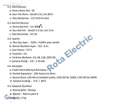 GDP 1110 TERS GÜÇ RÖLESİ